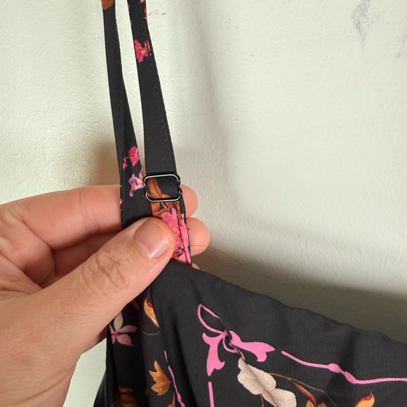 City Chic Black Floral Maxi Dress with Smocked Panels - Picture 5 of 10